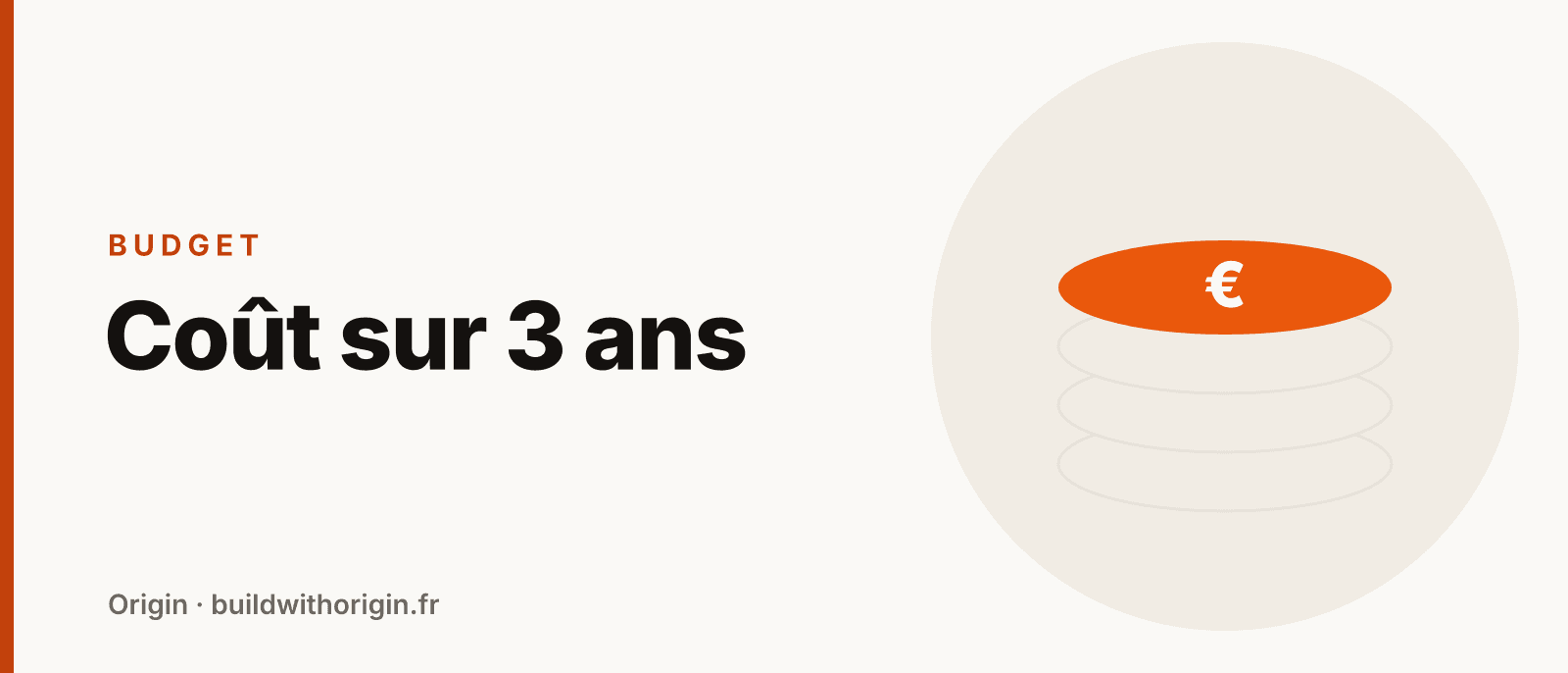 Illustration d'une pile de pièces représentant le coût d'un site sur trois ans