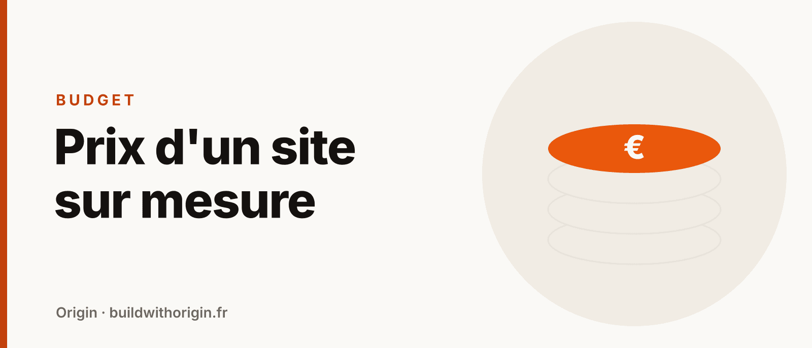 Illustration d'une pile de pièces représentant le budget d'un site sur mesure