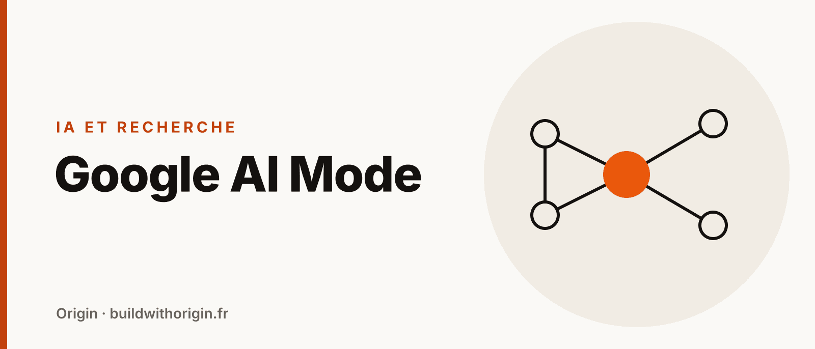Illustration d'un réseau neuronal représentant Google AI Mode