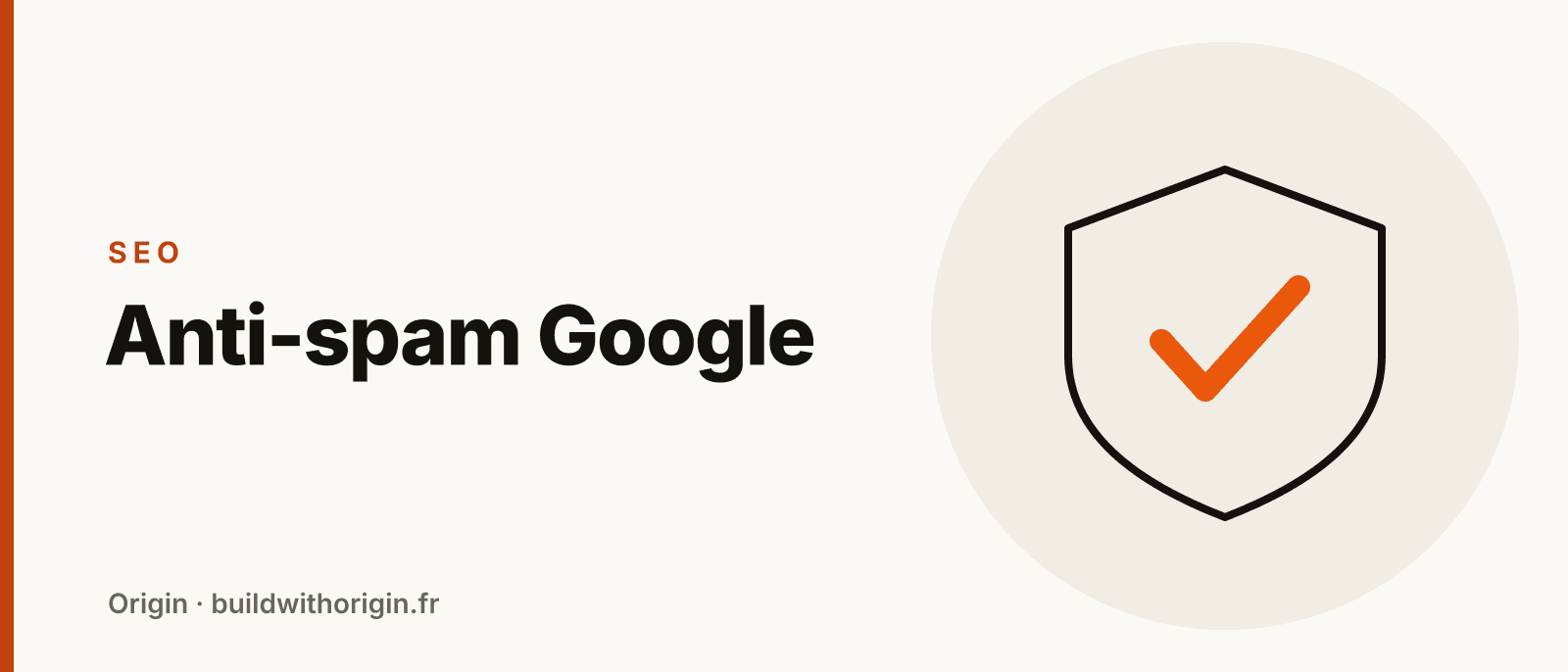 Illustration d'un bouclier représentant la mise à jour anti-spam de Google