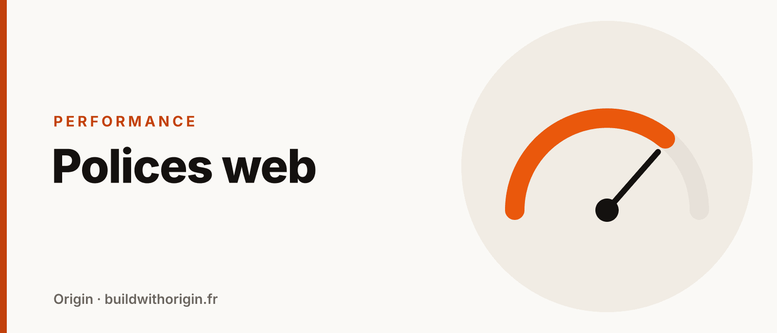 Illustration d'un compteur de vitesse pour la performance des polices web