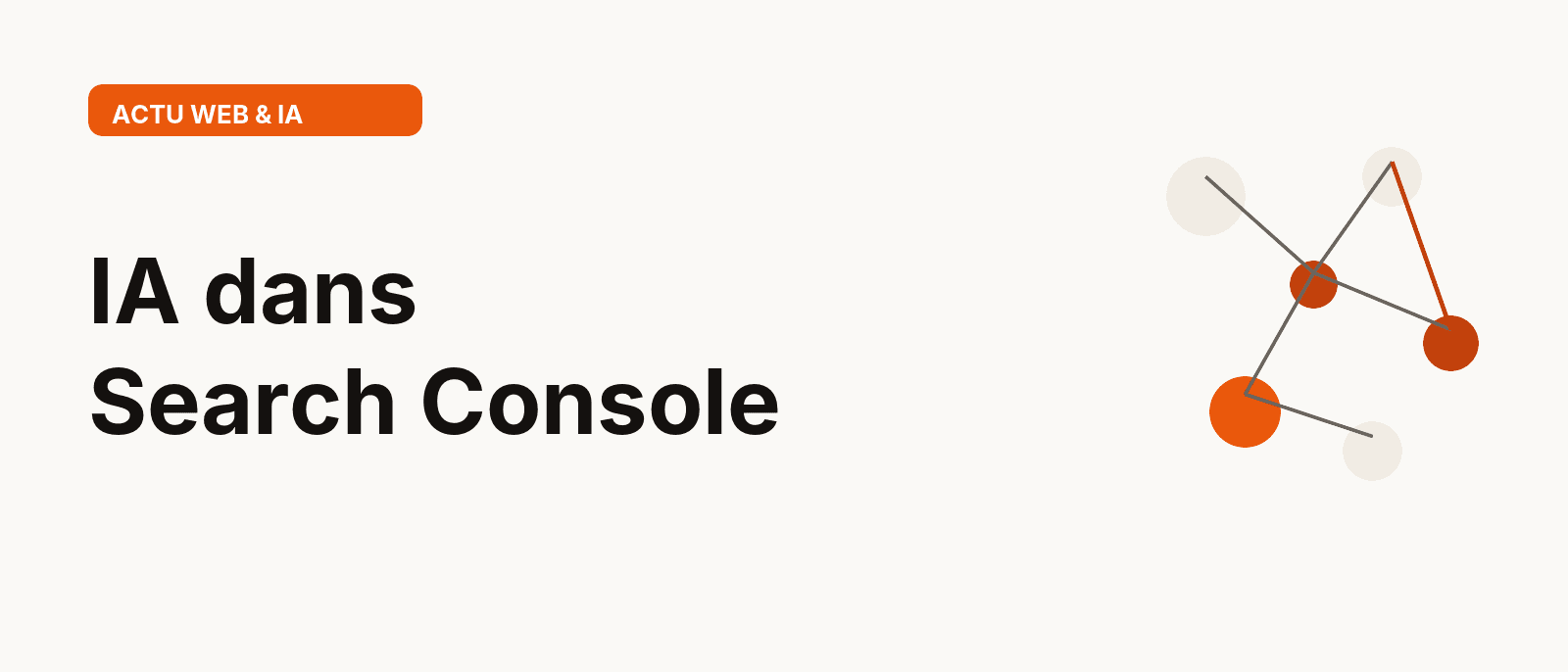 Illustration d'un rapport de performance IA dans Google Search Console